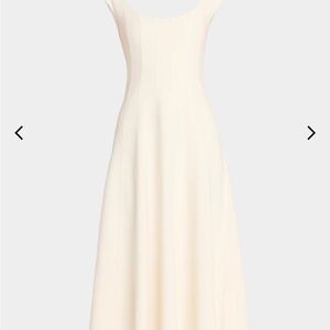 STAUD Charlotte Dress is ecru SIZE 10 Cream A-Line Women's Dress